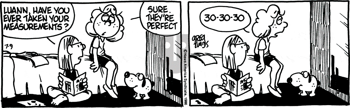 Luann - Wednesday July 9, 1986 Comic Strip