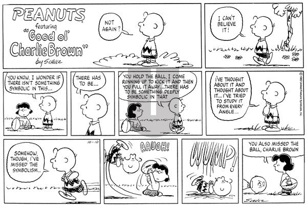 Peanuts on Sunday October 10, 1982 Comic Strip