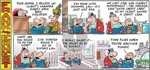 Frank and Ernest on Sunday April 29, 2007 Comic Strip