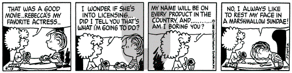 Peanuts on Saturday September 13, 1986 Comic Strip