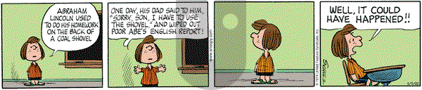 Peanuts on Wednesday April 5, 2000 Comic Strip