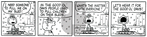 Peanuts on Saturday November 12, 1977 Comic Strip