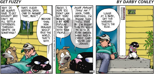 Get Fuzzy on Sunday April 6, 2003 Comic Strip