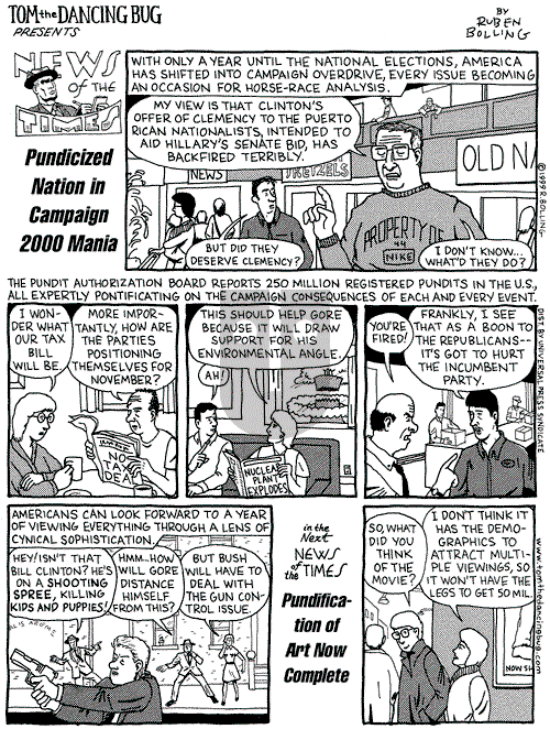 Tom the Dancing Bug on Saturday November 27, 1999 Comic Strip