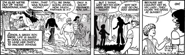 Alley Oop on Monday April 20, 1970 Comic Strip