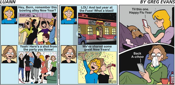 Luann on Sunday December 31, 2017 Comic Strip