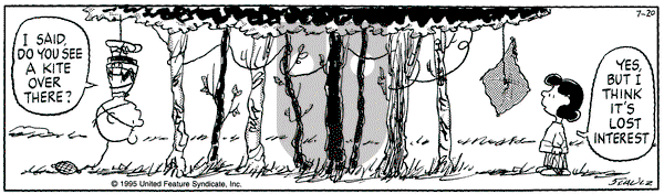 Peanuts on Friday July 21, 1995 Comic Strip