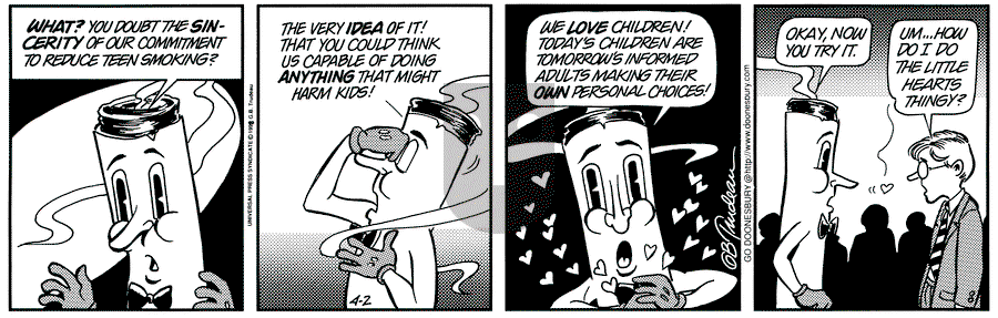 Doonesbury - Thursday April 2, 1998 Comic Strip