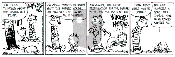 Calvin and Hobbes on Saturday April 25, 1992 Comic Strip