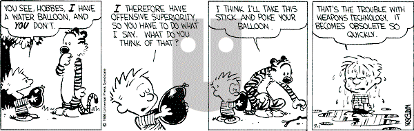 Calvin and Hobbes - Tuesday July 1, 1986 Comic Strip