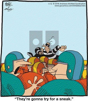 In the Bleachers on Saturday January 13, 2018 Comic Strip