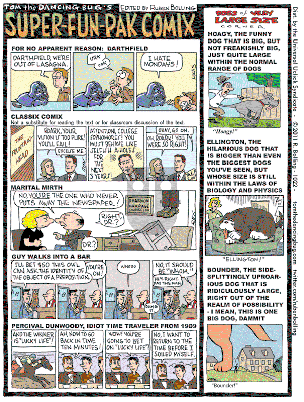 Tom the Dancing Bug on Friday January 28, 2011 Comic Strip
