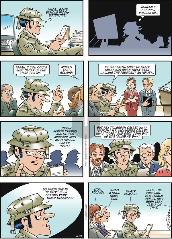 Doonesbury on Sunday June 3, 2018 Comic Strip