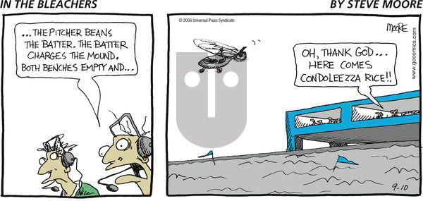In the Bleachers on Sunday September 10, 2006 Comic Strip