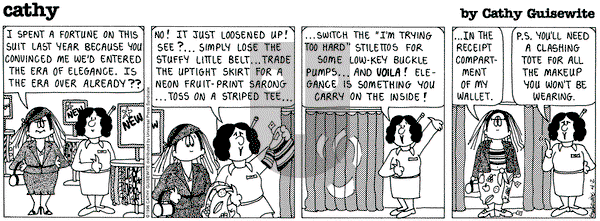 Cathy Classics on Tuesday April 2, 1996 Comic Strip