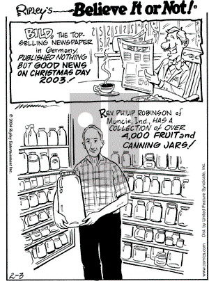 Ripley's Believe It or Not on Tuesday February 3, 2004 Comic Strip