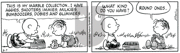 Peanuts - Tuesday March 7, 1995 Comic Strip