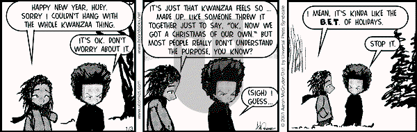 The Boondocks - Wednesday January 3, 2001 Comic Strip