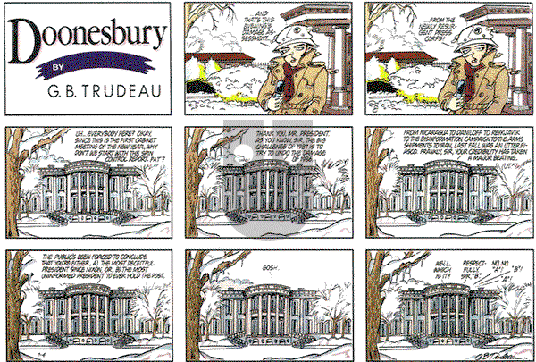 Doonesbury on Sunday January 4, 1987 Comic Strip