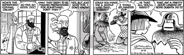 Alley Oop on Saturday September 9, 1972 Comic Strip