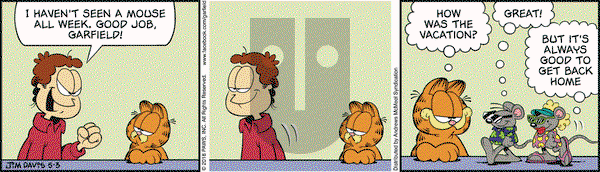 Garfield on Thursday May 3, 2018 Comic Strip