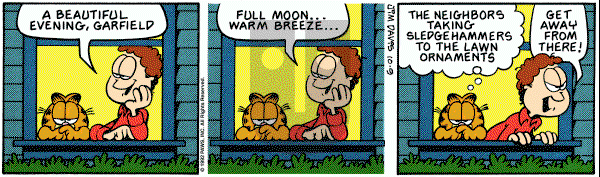 Garfield on Friday October 9, 1992 Comic Strip