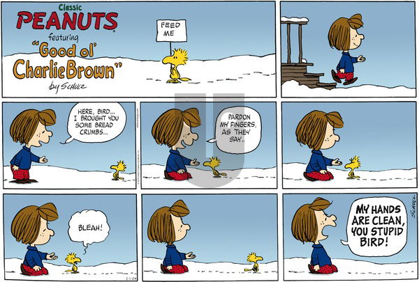 Peanuts on Sunday February 1, 2004 Comic Strip