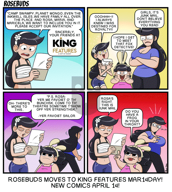 Rosebuds on Friday March 1, 2024 Comic Strip