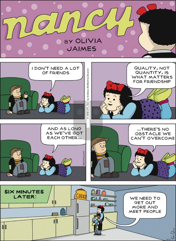 Nancy on Sunday October 12, 2025 Comic Strip