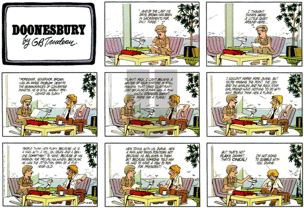 Doonesbury on Sunday February 24, 1980 Comic Strip