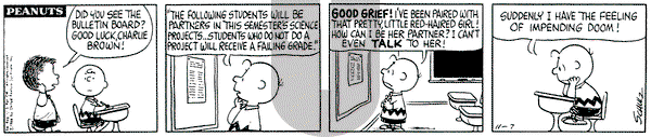 Peanuts on Monday November 7, 1966 Comic Strip