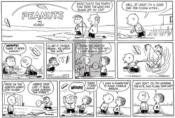 Peanuts on Sunday March 1, 1959 Comic Strip