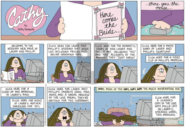 Cathy Classics on Sunday July 11, 1999 Comic Strip