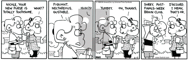 FoxTrot - Saturday June 13, 1998 Comic Strip