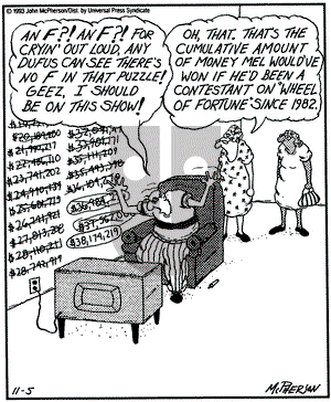 Close to Home on Friday November 5, 1993 Comic Strip