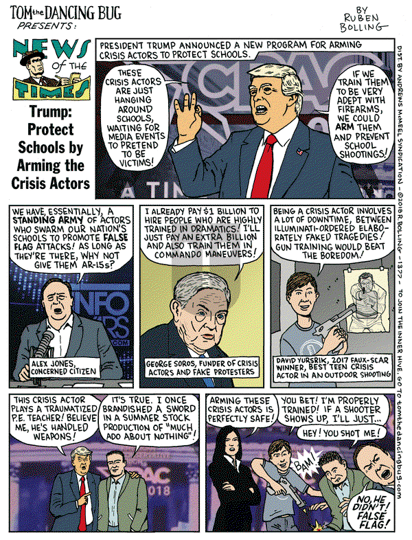 Tom the Dancing Bug on Friday March 2, 2018 Comic Strip
