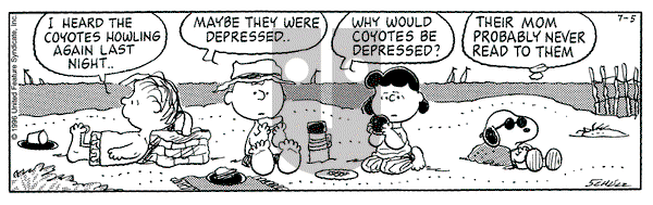 Peanuts on Friday July 5, 1996 Comic Strip
