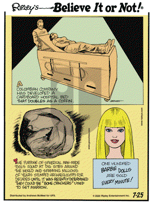 Ripley's Believe It or Not on Saturday July 25, 2020 Comic Strip