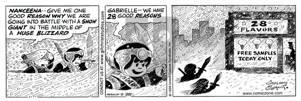 Nancy on Tuesday March 16, 1999 Comic Strip