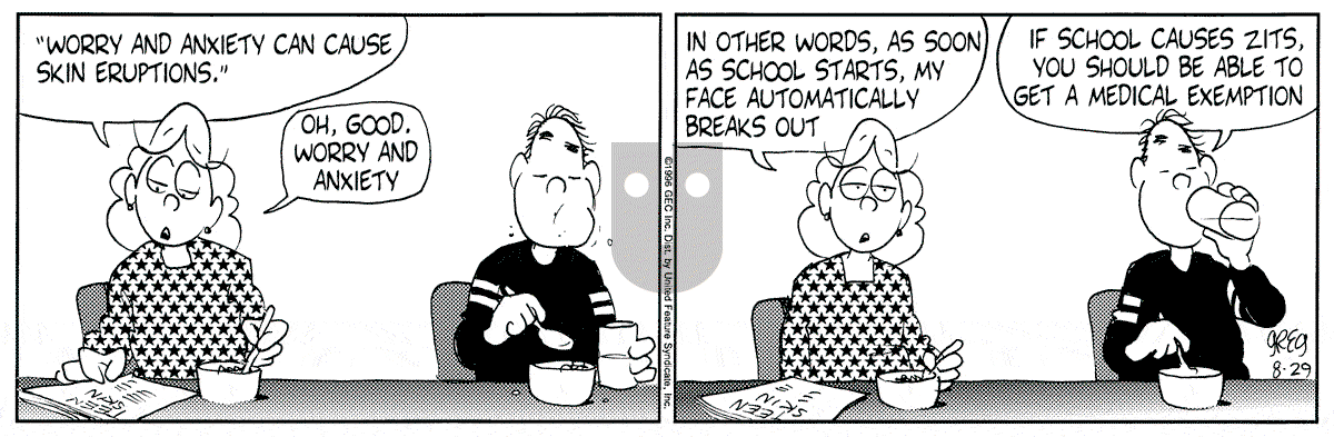 Luann - Thursday August 29, 1996 Comic Strip