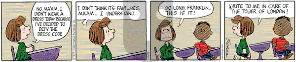 Peanuts on Tuesday January 15, 2002 Comic Strip