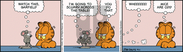 Garfield on Saturday April 1, 2017 Comic Strip