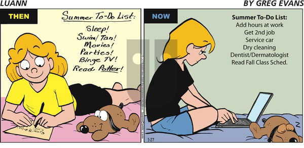Luann on Sunday May 27, 2018 Comic Strip