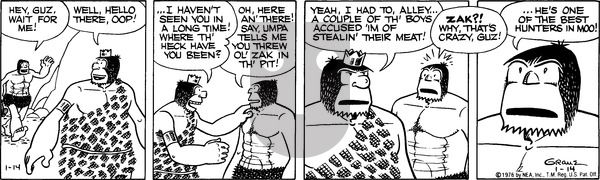 Alley Oop on Wednesday January 14, 1976 Comic Strip