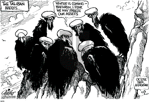 Pat Oliphant on Tuesday September 25, 2001 Comic Strip