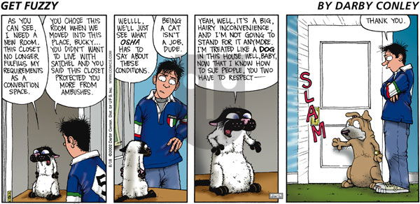 Get Fuzzy on Sunday August 18, 2002 Comic Strip