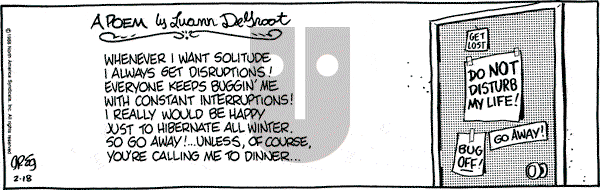 Luann on Thursday February 18, 1988 Comic Strip