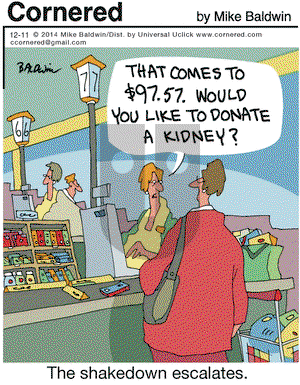 Cornered on Thursday December 11, 2014 Comic Strip
