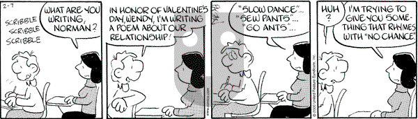 Drabble on Monday February 7, 2000 Comic Strip