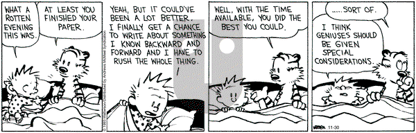 Calvin and Hobbes - Thursday November 30, 2023 Comic Strip
